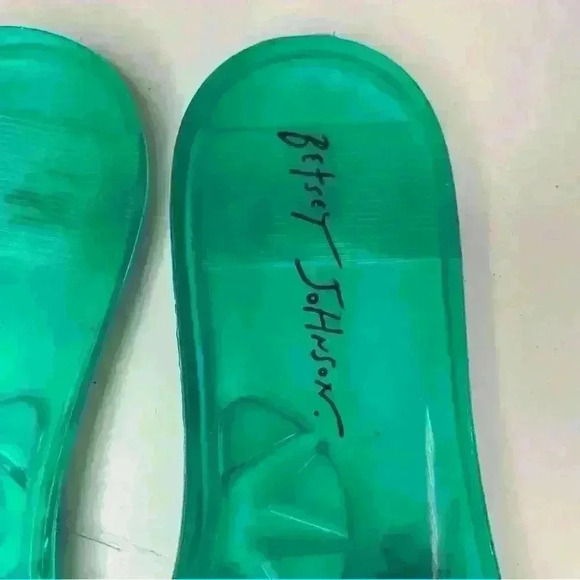 Betsy Johnson Flat Jelly Shoe Size 7 Flowers Multi Colors Green - Picture 3 of 5